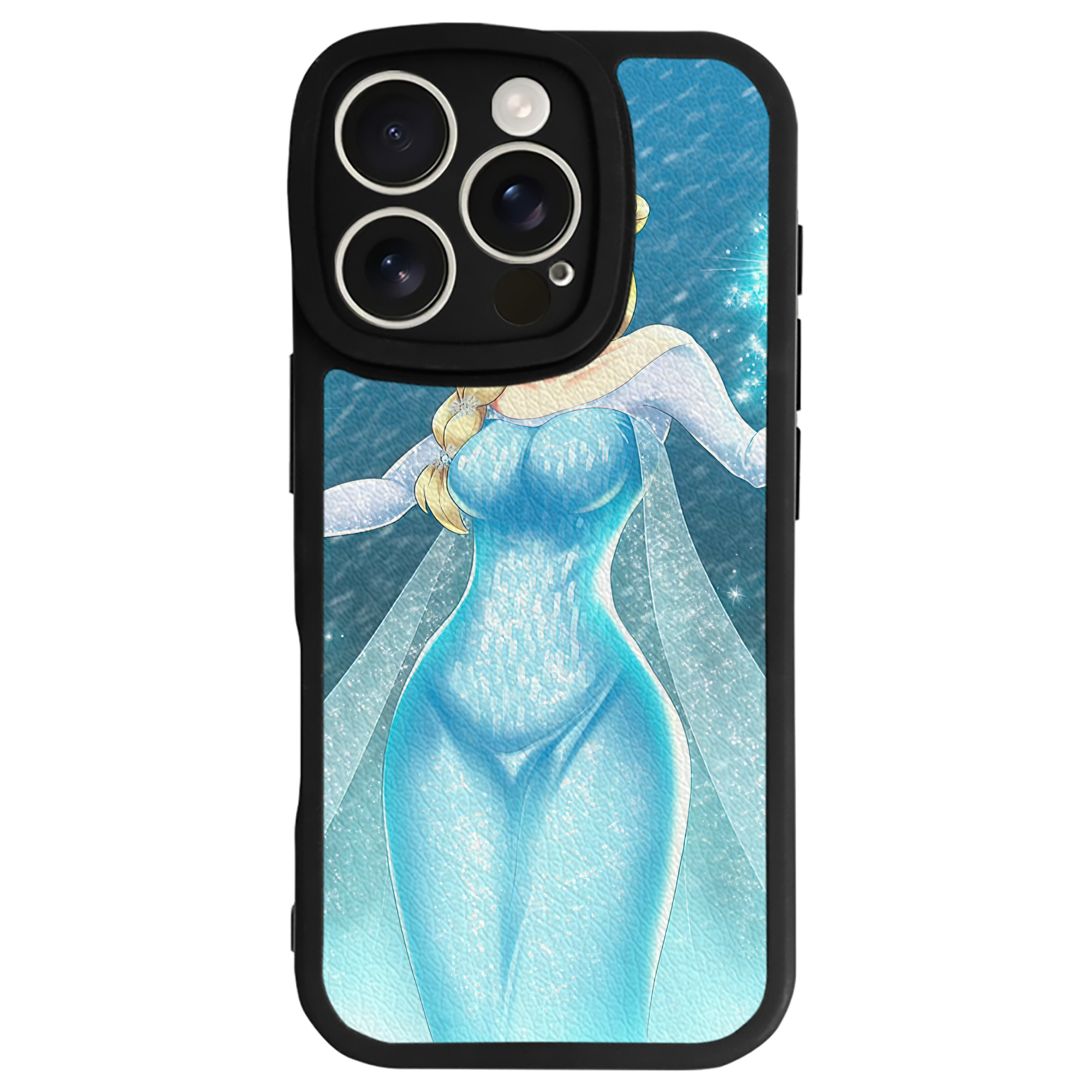 （画像用） アナと雪の女王 アンナ エルサ Frozen Anna Elsa 【iPhone 16シリーズ対応】シリコンスマホケース（レザー調） 材質：シリコン